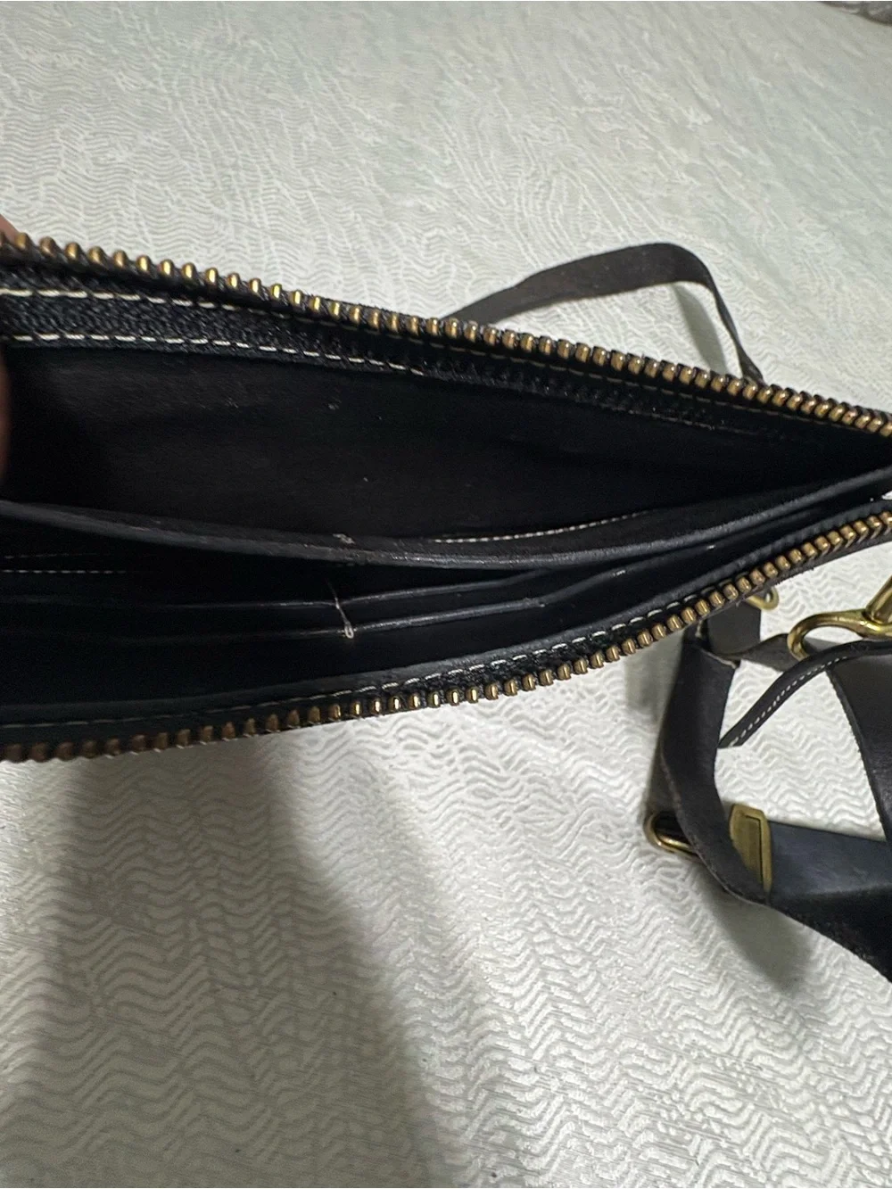 Happy Hollow Farm Made in Tennessee Black Leather Crossbody Bag